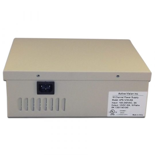 CCTV Power Supply Box Distribution Unit 18 Ports Output PTC Fuse 12V DC 20Amp 